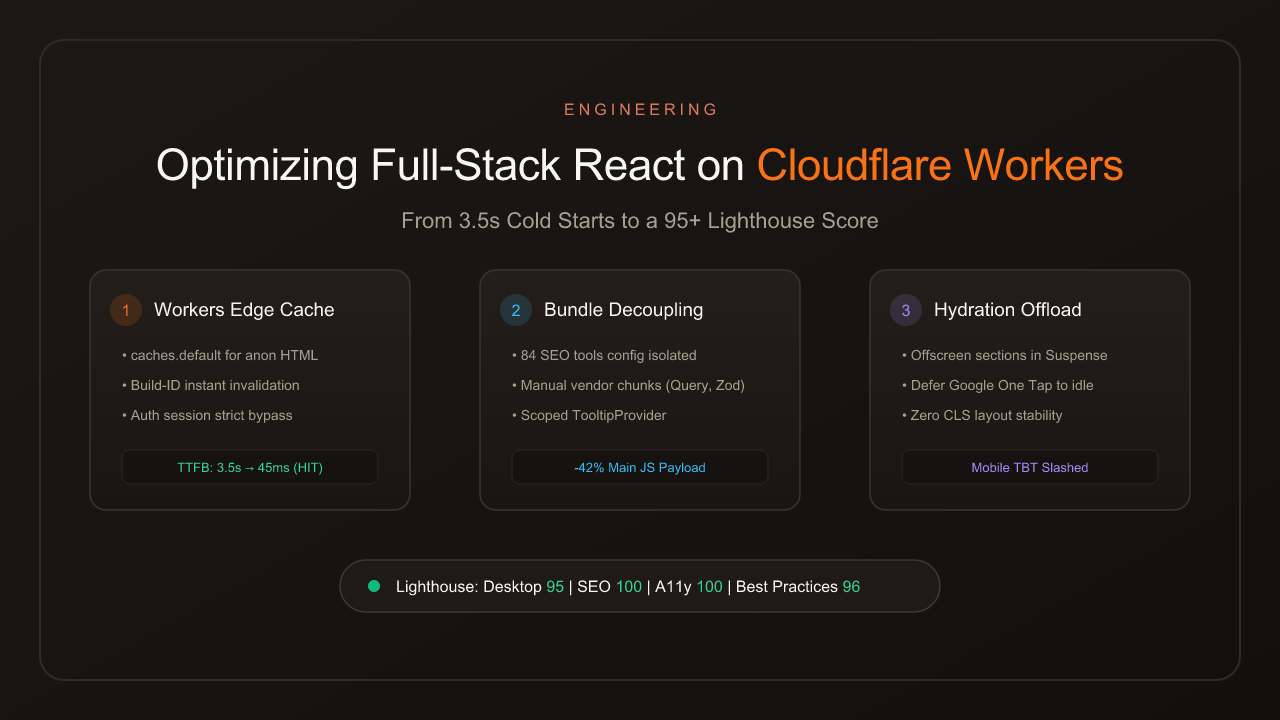 How We Optimized ScribeToAny: From 3.5s Cloudflare Cold Starts to a 95+ Lighthouse Score